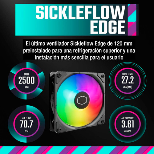 Kit 3 X Cooler Master Sickleflow Edge 120 Mfx-b2dn-253p2-r2
