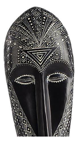 Estatua De Máscara Africana, Adorno De Mesa, 12x7,5x41,5cm