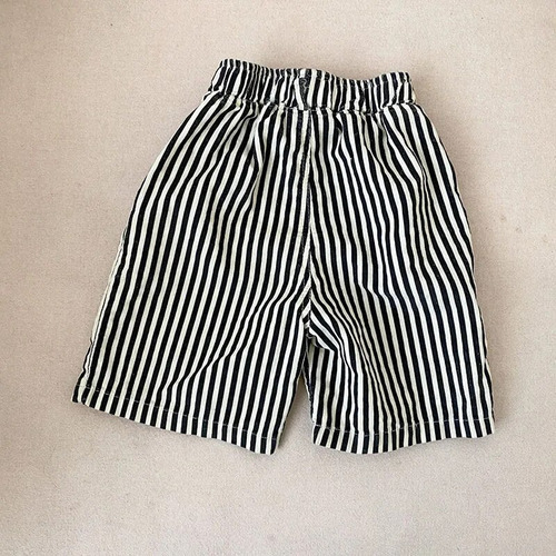 Pantalones Cortos De Pana A Rayas Para Niños