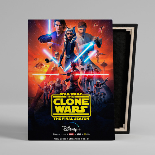 Cuadro Star Wars The Clone Wars Canvas 60x40 Cm Cine