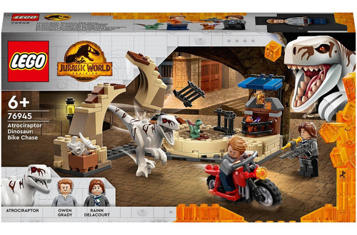 Lego Jurassic World Atrociraptor Perseguição De Motocicleta