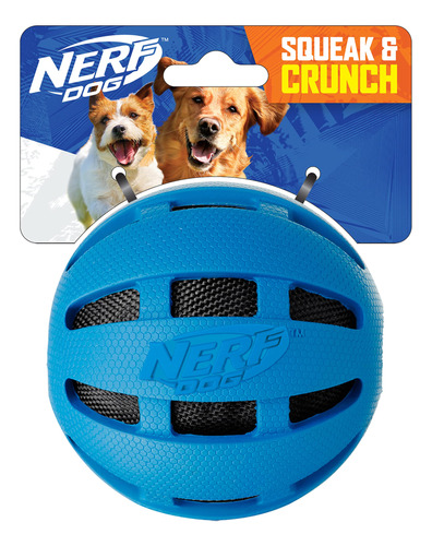 Nerf Dog Crunch And Squeak - Juguete Para Perro Con Bola De.