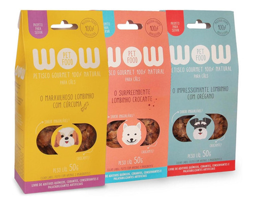 Kit De Petiscos De Lombinho Para Cães Wow Pet Food