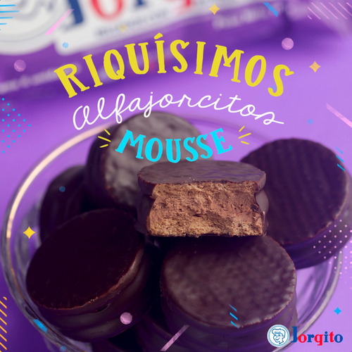 Mini Alfajor Jorgito Mousse Dulce De Leche X6 Unidades