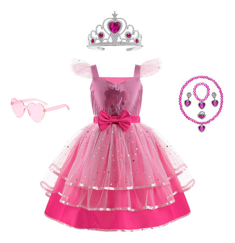 Real Barbie Cosplay Encaje Princesa Vestido De La Torta De Los Niños Barbie Vestidos De Princesa