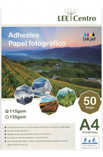 Papel Fotográfico Adhesivo Pack 5 Resmas 