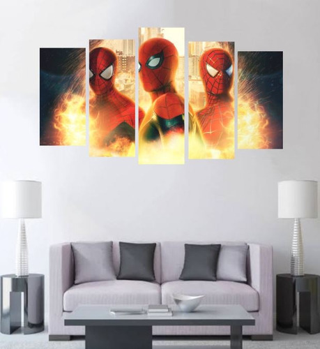 Cuadro Spidermans Tobey Tom Andrew Decoración De 5 Pzas - 04