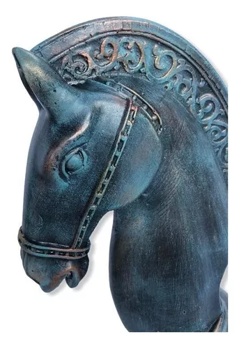 Cavalo Xadrez Decorativa Cerâmica