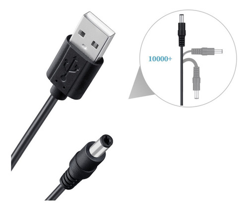 Cable De Carga 11in1 5v Usb A Dc 5.5x2.1mm Plug Para Ventila