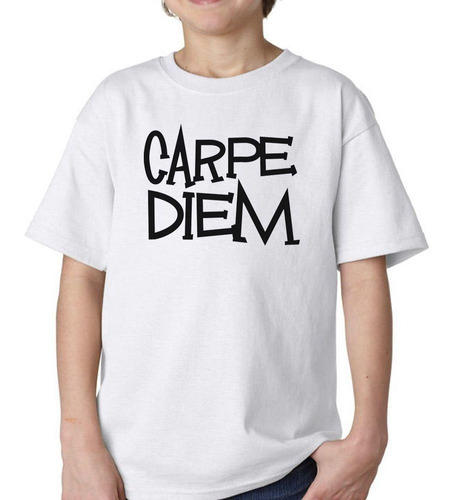 Remera De Niño Frase Carpe Diem