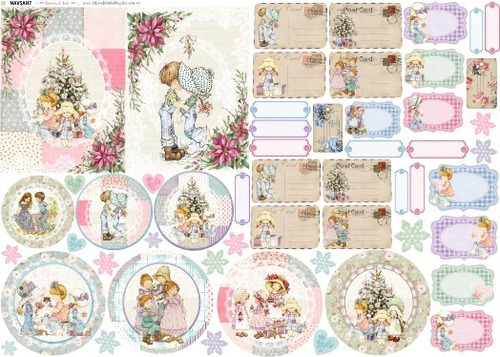 La Tiendita Lamina Seda Decoupage Shabby Navidad Mod Navsah7