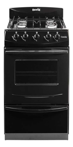 Cocina Escorial Candor Black 4 Hornallas Puerta Con Visor Gn