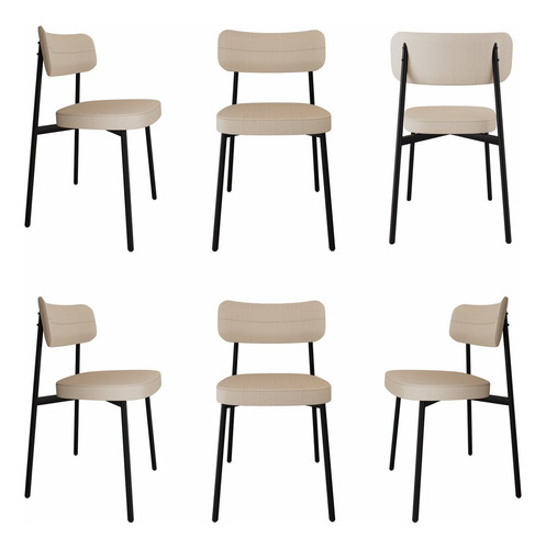 Cadeira Fixa Com 4 Pés 50 X 44,7 X 83,8 Cm Com 6 Wt