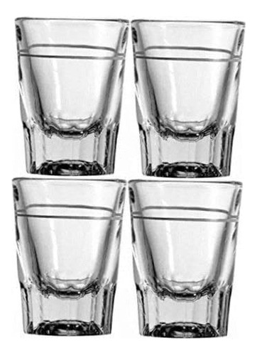 Vaso Chupito 2 Onzas Con Linea Paquete 4