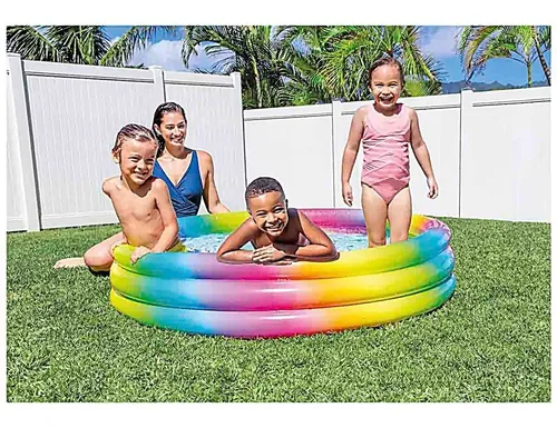 Piscina 147cm 200 Pelotas Intex Arcoiris Ni os Jardin Cuotas