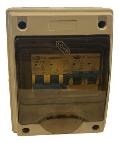 Interruptor 2x63a 110/220v Con Centro Carga