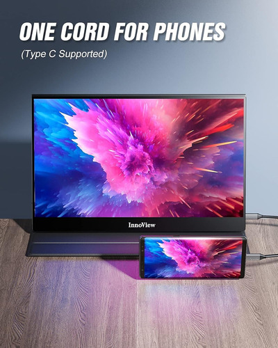 Monitor Portátil Innoview, Hdmi, 1080p, Ips, 15 Pulgadas, Ne