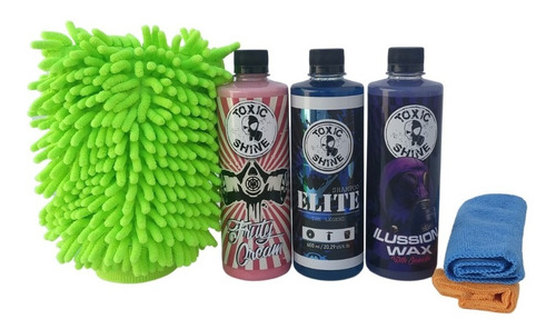 Imagen 1 de 10 de Kit Lavado Toxic Shine Autos Motos Cuotas