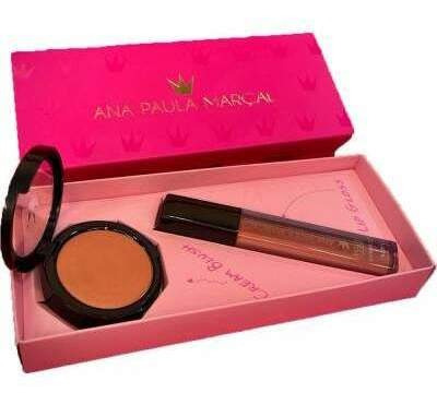Imagem 1 de 3 de Kit Blush Cremoso E Gloss Ana Paula Marçal - Coral