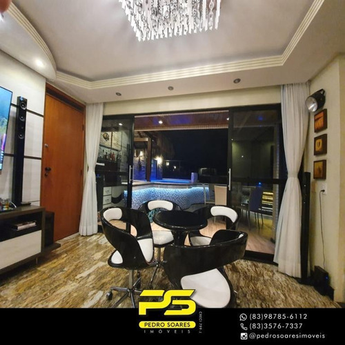 Imagem 5 de 11 de (imperdivel) Cobertura Duplex Em Tambau Com 5 Suítes - Co0098
