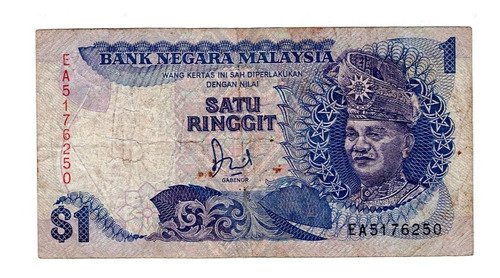 Malasia - Billete 1 Ringgit Ea5176250. 