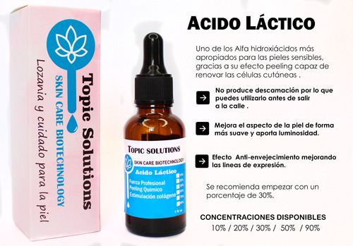 Peeling Acido Làctico 90% Secuelas De Acne Cicatrices Arruga