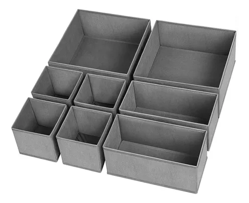 Organizador Separador Cajones Ropa Interior Casatua Set X 8 Color Gris