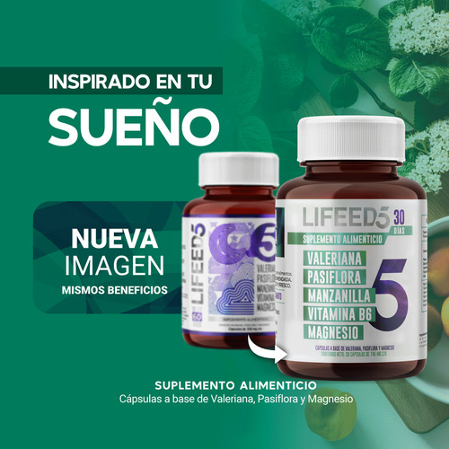 Suplemento Dormir Lifeed5 Sleep Valeriana Pasiflora 30 Caps