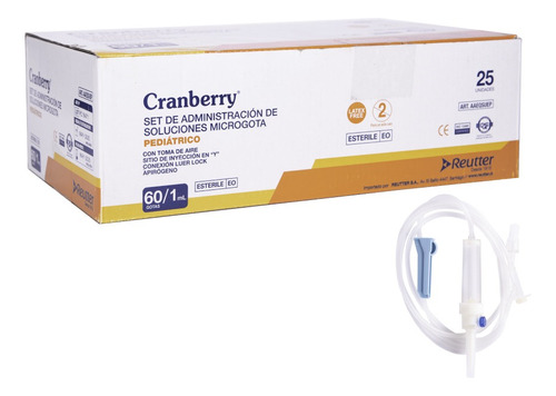 Bajada De Suero Microgota 60 Gotas/1ml Cranberry X 25 Unidad