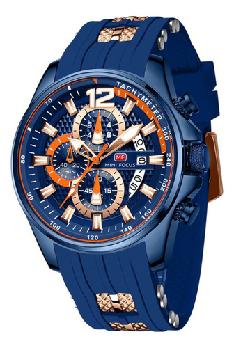 Reloj Para Hombre Mini Focus Mf0350g Mfa7721 Azul