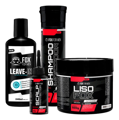 Kit Liso Fox Com Leave In 240 Ml - Fox For Men
