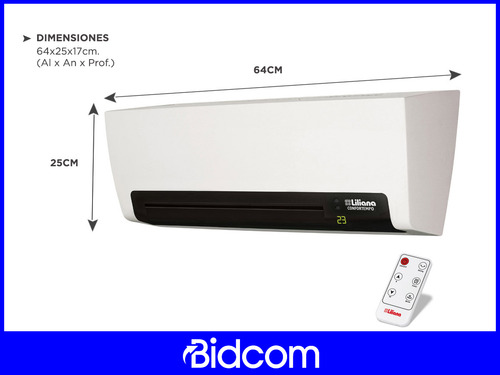 Caloventor Liliana Split Con Turbina Confortempo Blanco