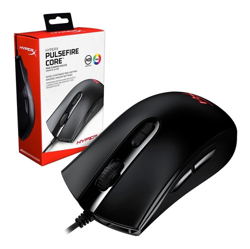 Mouse Gamer Hyperx Pulsefire Core Led Rgb 6200dpi Gaming Ambidiestro Gtia Oficial