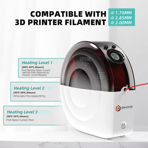 Caja De Secador De Filamento Eryone Para Filamento De Impres
