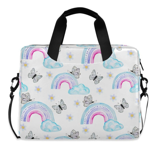 Sletend Bolsa Para Portatil Arcoiris Mariposa Pintura 15,7 