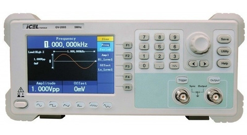 Gerador De Funções Digital 1uhz Até 5mhz Gv 2005 Icel