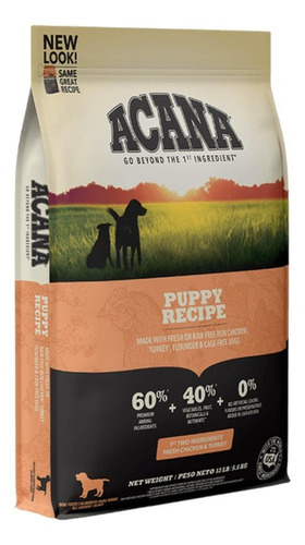Imagen 1 de 1 de Alimento Acana Puppy & Junior Recipe para perro cachorro todos los tamaños sabor mix en bolsa de 6kg