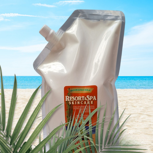 Bloqueador Solar Biodegradable Spf 50 Bolsa 1 Litro Rellenab