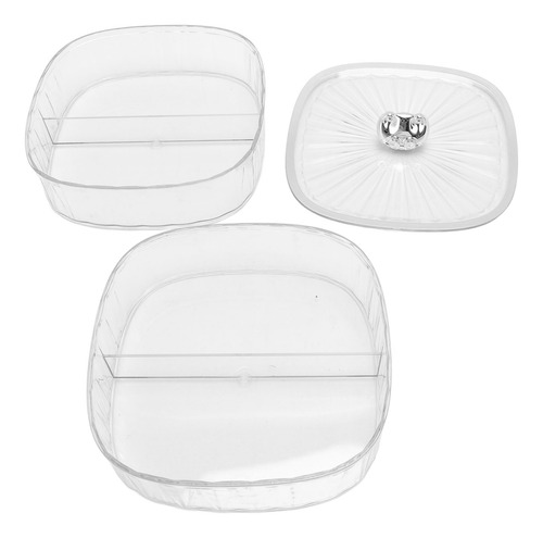 Candy Tray Snack, 2 Capas, Divididas, De Plástico Transparen