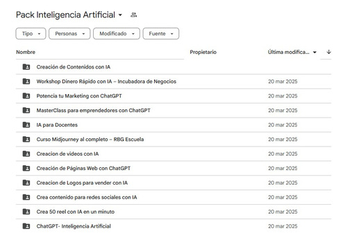 Pack Cursos Inteligencia Artificial Ia Chatgpt Productividad