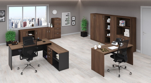 Imagem 5 de 5 de Mesa Escritório Retangular Yaris Preto Calvi 2000x900mm