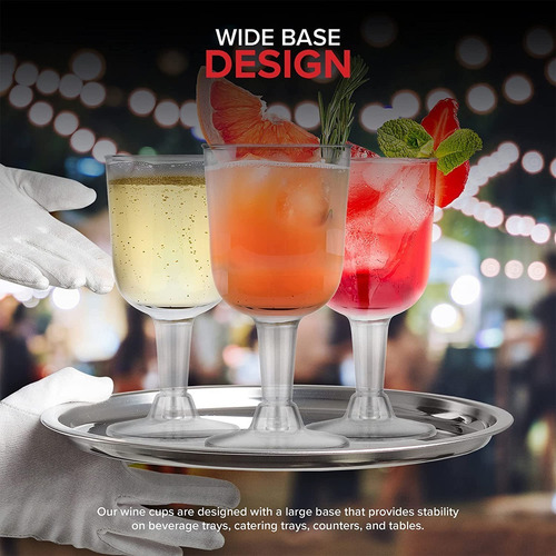 A Copas Desechables Vino, Postres Plástico Premium 72 A