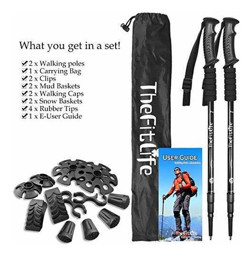 Imagen 4 de 5 de Bastones De Trekking - Paquete De 2 Con Sistema Antishock