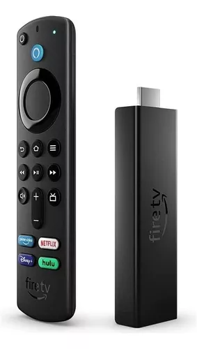 Amazon MAX Fire TV Stick 4K Max B08MQZXN1X 3ª geração controle de voz 8GB preto com 2GB de memória RAM