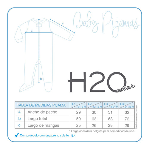 Pijama Bebé Niño Entero C/gorro Polar Reciclado Azul H2o Wea