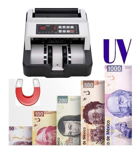 Imagen 5 de 10 de Royal Contador Billetes Detecta Billetes Falsos Uso Bancario