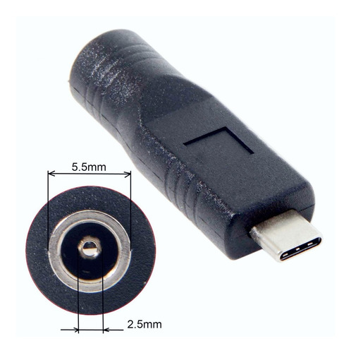 Adaptador Ficha Conversor Jack Hueco 2.5mm A Usb Tipo C