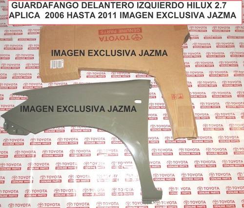 Guardafango Delantero Izquierdo Hilux 2.7 2006 2011 Original