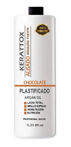 1 Litro De Alisado Profesional De Chocolate Plastificado