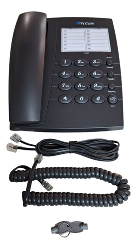 Telefono De Linea Vi.com Color Negro Modelo 2900